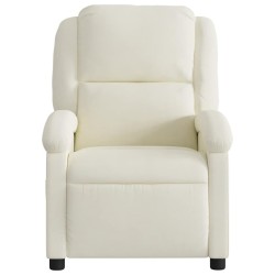 Fauteuil de massage inclinable crème velours 