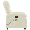 Fauteuil de massage inclinable crème velours 