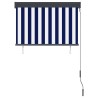 Store roulant d'extérieur 100x250 cm Bleu et blanc 