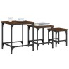 Tables basses gigognes 3 pcs chêne marron bois d'ingénierie 