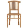 Chaises de jardin lot de 2 Bois de teck solide 