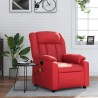 Fauteuil de massage inclinable rouge similicuir 