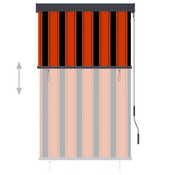 Store roulant d'extérieur 100x250 cm Orange et marron 