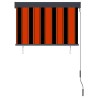 Store roulant d'extérieur 100x250 cm Orange et marron 