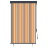 Store roulant d'extérieur 100x250 cm Jaune et bleu 