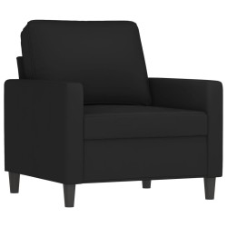 Fauteuil avec repose-pied Noir 60 cm Velours 