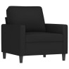 Fauteuil avec repose-pied Noir 60 cm Velours 