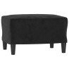 Fauteuil avec repose-pied Noir 60 cm Velours 