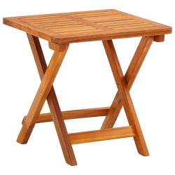 Chaise longue de jardin avec table et coussin Bois d'acacia 
