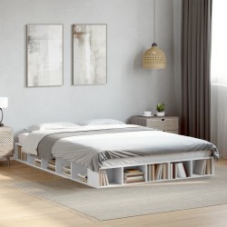 Cadre de lit sans matelas blanc 140x200 cm 