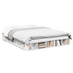 Cadre de lit sans matelas blanc 140x200 cm 