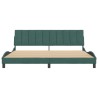 Cadre de lit sans matelas vert foncé 200x200 cm velours 