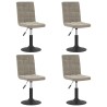 Chaises pivotantes à manger lot de 4 gris clair velours 