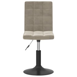 Chaises pivotantes à manger lot de 4 gris clair velours 