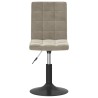 Chaises pivotantes à manger lot de 4 gris clair velours 