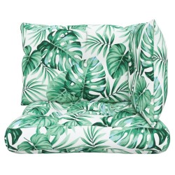 Coussins de palette lot de 3 motif de feuilles tissu 