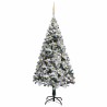 Arbre de Noël artificiel pré-éclairé et boules vert 240 cm PVC 