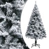 Arbre de Noël artificiel pré-éclairé et boules vert 240 cm PVC 