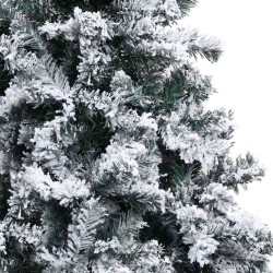 Arbre de Noël artificiel pré-éclairé et boules vert 240 cm PVC 