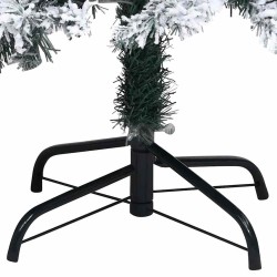 Arbre de Noël artificiel pré-éclairé et boules vert 240 cm PVC 