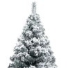 Arbre de Noël artificiel pré-éclairé et boules vert 240 cm PVC 