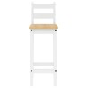 Ensemble de bar 3 pcs Blanc Bois de pin massif 