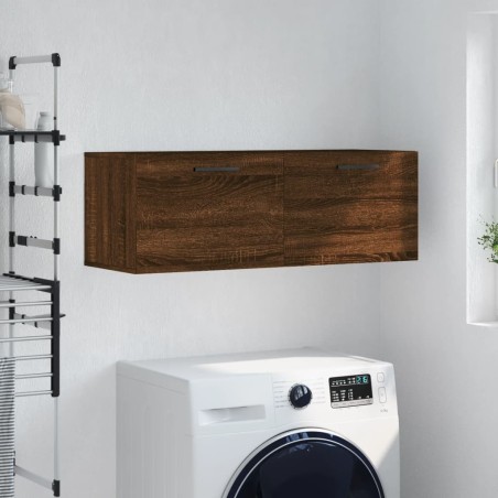 Armoire murale chêne marron 100x36,5x35 cm bois d'ingénierie 