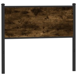 Tête de lit chêne fumé 100 cm bois d'ingénierie et acier 