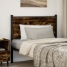 Tête de lit chêne fumé 100 cm bois d'ingénierie et acier 