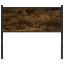 Tête de lit chêne fumé 100 cm bois d'ingénierie et acier 