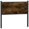 Tête de lit chêne fumé 100 cm bois d'ingénierie et acier 