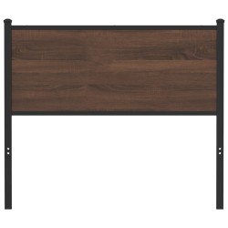 Tête de lit chêne marron 100 cm bois d'ingénierie et acier 