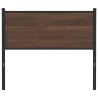 Tête de lit chêne marron 100 cm bois d'ingénierie et acier 