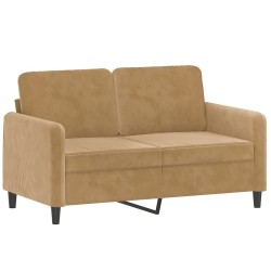 Canapé à 2 places Marron 120 cm Velours 
