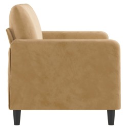 Canapé à 2 places Marron 120 cm Velours 