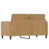 Canapé à 2 places Marron 120 cm Velours 