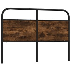 Tête de lit chêne fumé 120 cm acier et bois d'ingénierie 
