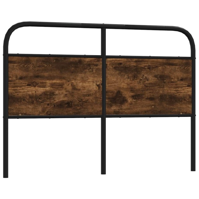 Tête de lit chêne fumé 120 cm acier et bois d'ingénierie 