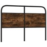 Tête de lit chêne fumé 120 cm acier et bois d'ingénierie 
