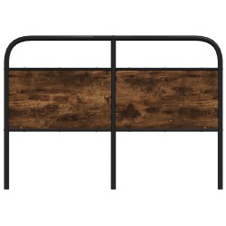 Tête de lit chêne fumé 120 cm acier et bois d'ingénierie 