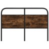 Tête de lit chêne fumé 120 cm acier et bois d'ingénierie 