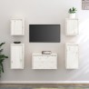 Meubles TV 5 pcs Blanc Bois massif de pin 