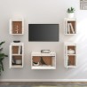 Meubles TV 5 pcs Blanc Bois massif de pin 