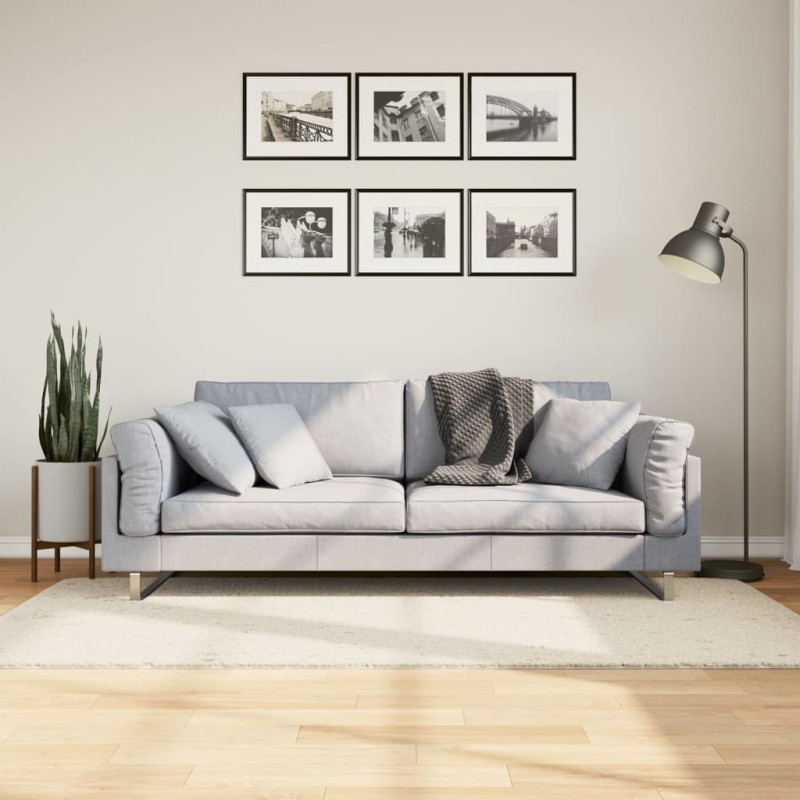 Tapis OVIEDO à poils courts beige 100x200 cm 
