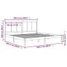 Cadre de lit sans matelas marron miel 200x200cm bois pin massif 