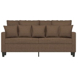 Canapé à 2 places Marron 140 cm Tissu 