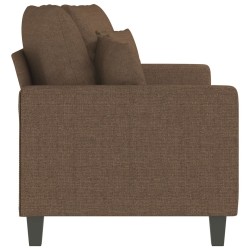 Canapé à 2 places Marron 140 cm Tissu 