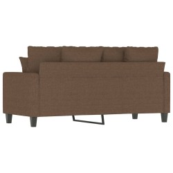Canapé à 2 places Marron 140 cm Tissu 