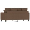 Canapé à 2 places Marron 140 cm Tissu 