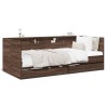Lit de jour avec tiroirs sans matelas chêne marron 90x190 cm 